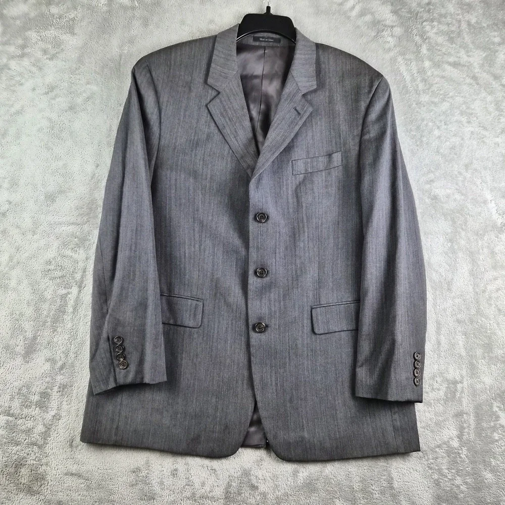 Lauren Ralph Lauren Blazer Mens Gray 42R 100% Wool 3 Button Classic Sport Coat
